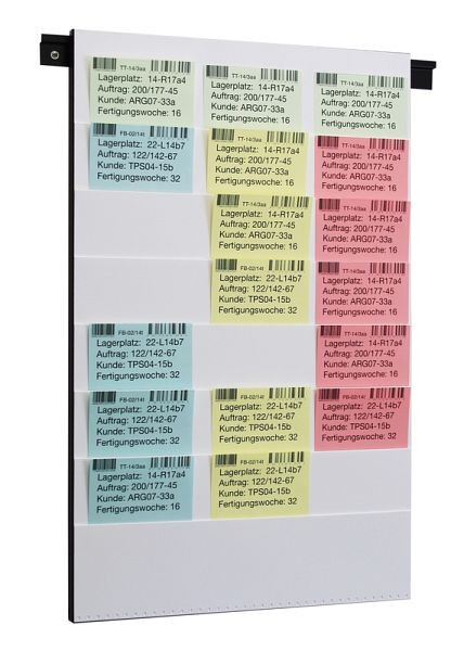 Tableau de planification de documents Eichner pour DIN A4 + A5, L 500 x H 795 mm, 7 compartiments, 9219-02209