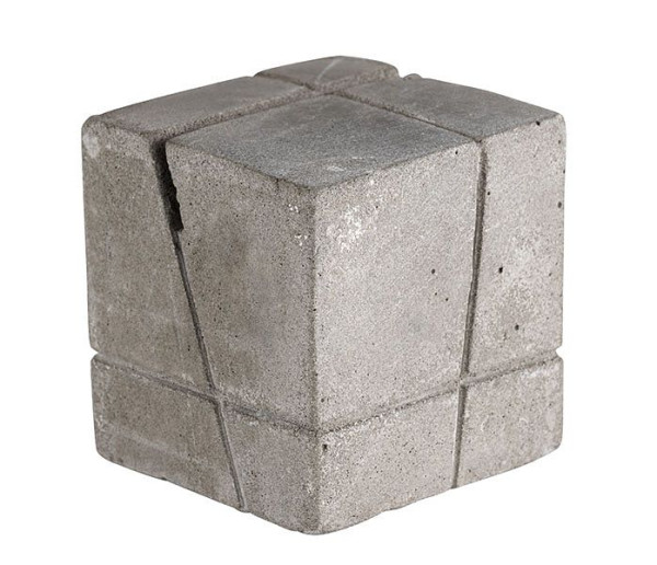 Porte-cartes APS, lot de 4, 3 x 3 cm, hauteur : 3 cm, béton, dont 30 cartes d'étiquettes 10 x 8 cm, poids : 10 g, 71493