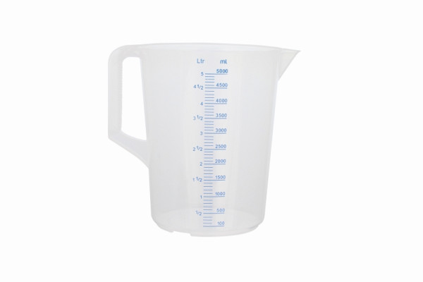 Verre doseur Schneider, 5 l, échelle en relief, écriture bleue, 200015