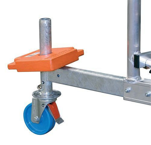 Jeu de roulettes DENIOS pour échafaudage, Ø 125 mm, UE : 4 pièces, 157-044