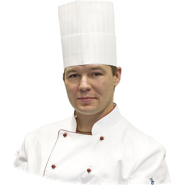 Toque de chef Stalgast, blanche, ligne 100% polaire, hauteur 20 cm, HB2905200