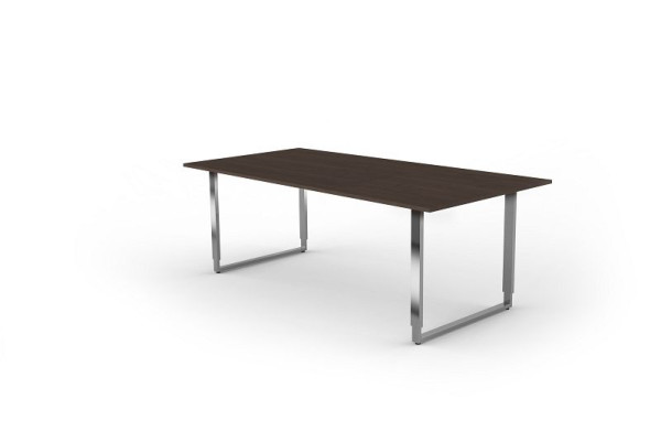 Kerkmann bureau réglable en hauteur extra large / table de réunion, Aveto, L 2000 x P 1000 x H 680-820 mm, wengé, 11433951