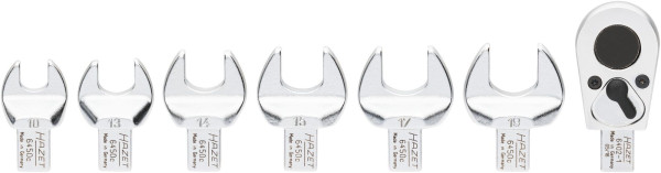 Jeu d'outils d'insertion Hazet, carré d'insertion 9 x 12 mm, profil hexagonal extérieur, carré plein 10 mm (3/8 pouce), nombre d'outils : 7, 6450C/7