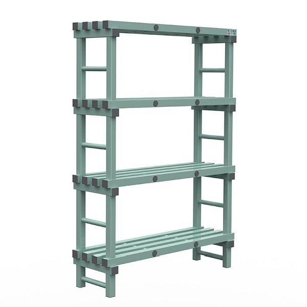 Etagère Euro REA 1200x400x1750mm, 4 montants au pas de 450mm, 308.141