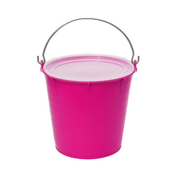Seau d'alimentation Growi 7 litres, sans couvercle, alimentaire, Ø 320 mm, hauteur 250 mm, couleur : rose, 10062969