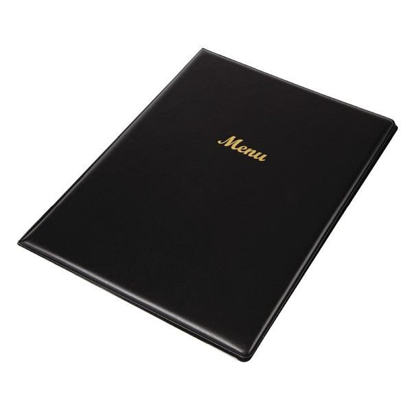 Menu OLYMPIA PVC noir A4, E217