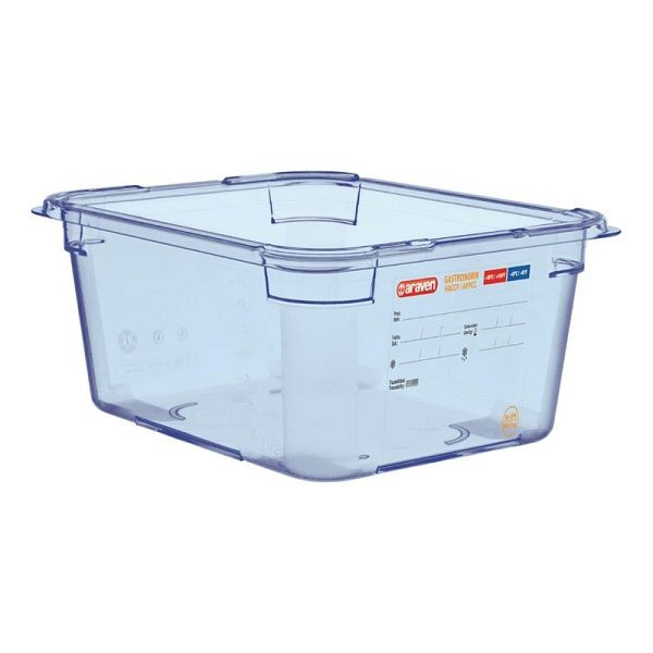 Araven GN1 / 2 bac alimentaire bleu 150mm, GP585