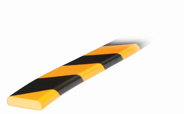 Protection de surface Knuffi, profil d'avertissement et de protection type F, jaune/noir, 1 mètre, PF-10015