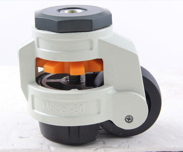 Rouleau de levage BS rollers avec frein, largeur de roue 32 mm, roue Ø 75 mm, capacité de charge 750 kg, bande de roulement/corps de roue en plastique, palier lisse, W221.A90.075