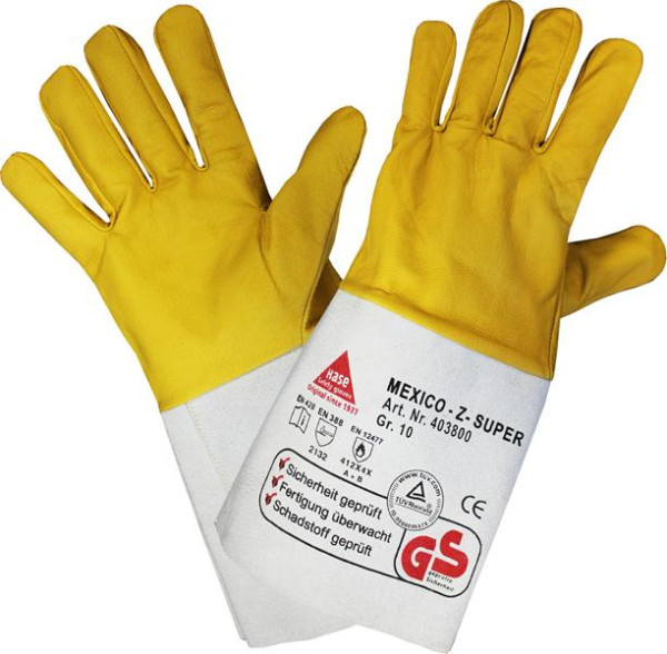 Hase Safety MEXICO-Z-SUPER, Gants de sécurité 5 couches pour soudeurs, taille : 7, UE : 10 paires, 403800-7