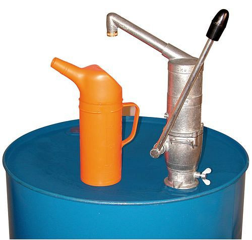 Pompe pour baril d'huile DENIOS en zinc moulé sous pression antirouille, pour huile moteur, hydraulique et pour engrenages, 117-563
