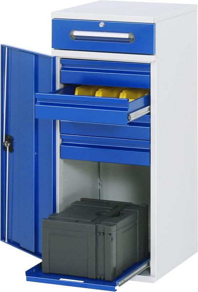 Bureau debout avec armoire latérale RAU, 4x tiroirs intérieurs, 450x1060x520 mm, 07-450-M33.11