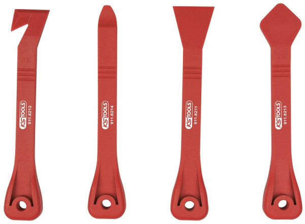 KS Tools jeu de cales en plastique et grattoirs à verre, 4 pièces, 911.8210