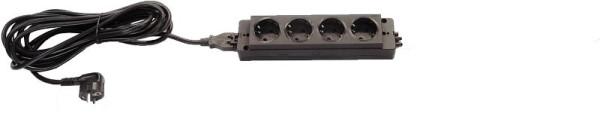 Hammerbacher multiprise 4 prises FRG, pour l'Allemagne/Autriche, VELSL40DE