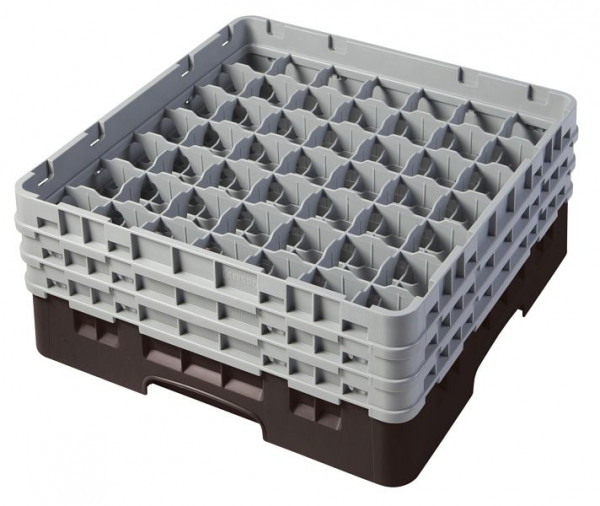 Panier de lavage Cambro 49 compartiments Camrack® 17,4 cm Marron, lot de 3, 49S638167