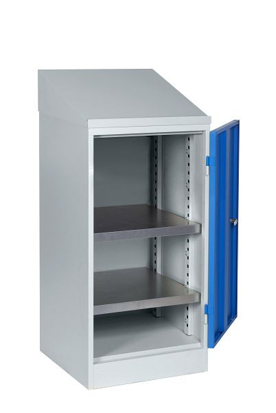 Meuble de bureau SOFAME L 500 x P 500 x H 945 avec 2 étagères, avec fixation bureau, W030100004GCBI