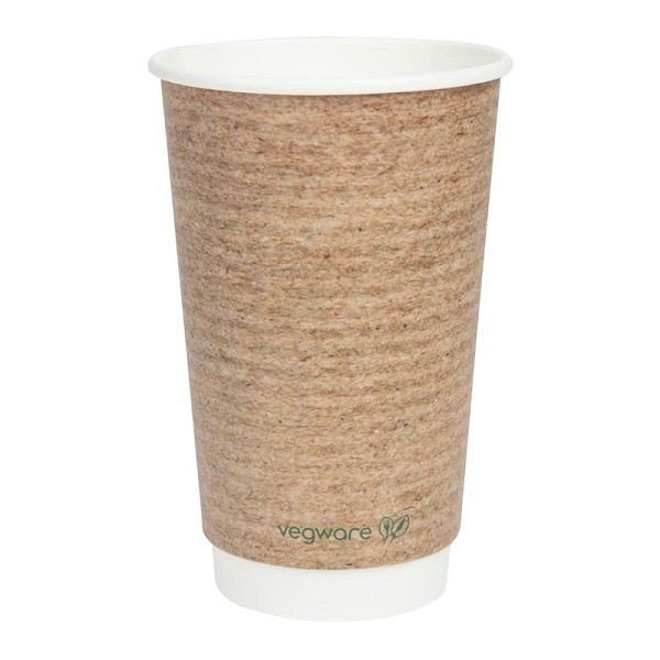 Vegware Lot de 400 tasses à café compostables 455 ml, GH022