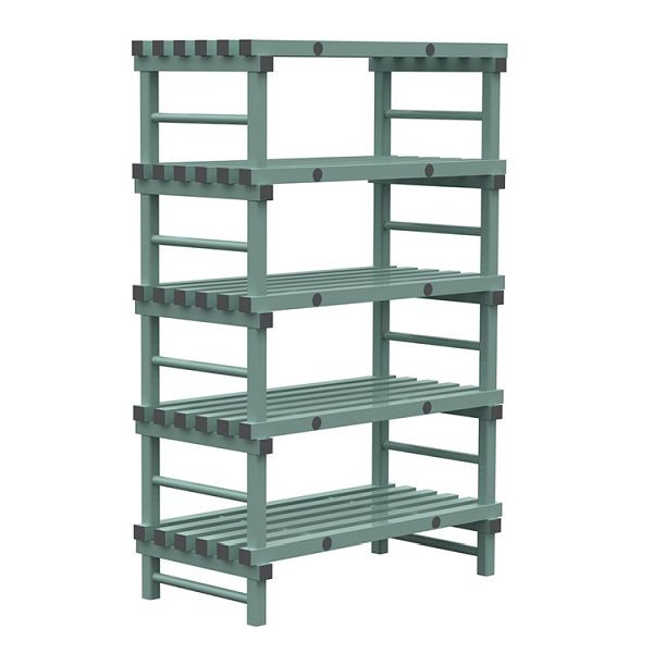 Etagère Euro REA 1200x600x1850mm, 5 montants au pas de 350mm, 308.191