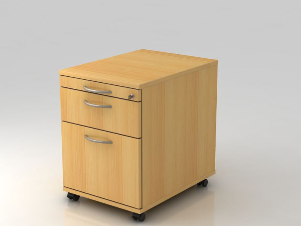 Conteneur roulant Hammerbacher 58cm, 1 tiroir, 1HR, serrure BM hêtre, 42,8x58x59 cm, 1/3/6 HE, VAC20/6/6/BM