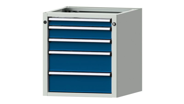 Armoire de base pour établis ANKE, modèle 1805 V, 570 x 615 x 600 mm, RAL 7035/5010, 402.004