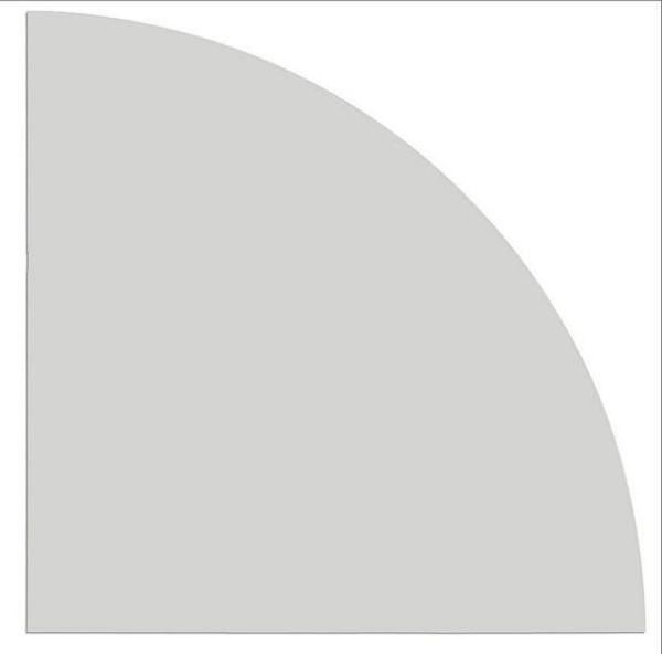 Hammerbacher quart de cercle 80cm avec système d'alésage gris, quart de cercle, VKP91/5