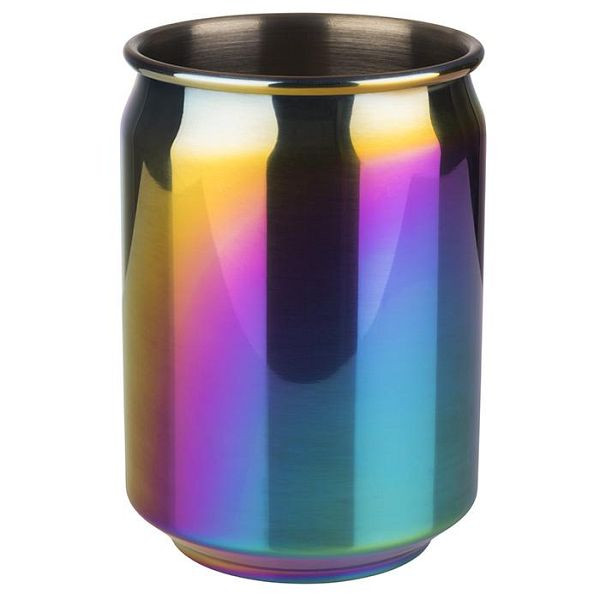 Mug APS -COOL-, Ø 7,5 cm, hauteur : 10,5 cm, acier inoxydable 18/8, aspect arc-en-ciel, volume : 0,35 litre, 93374