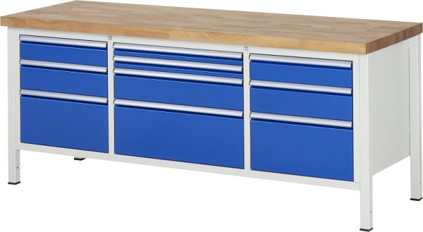 Etabli RAU série 8000 - modèle 8756, L2000 x P700 x H840-1040 mm, 13-8756A2-207B4H.11