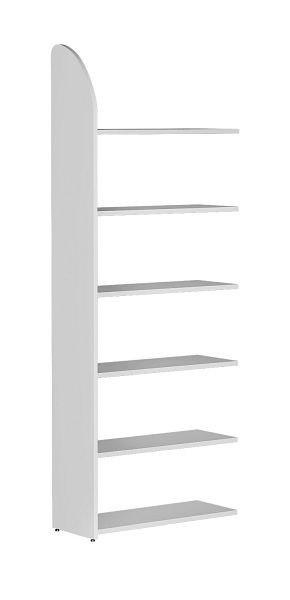 Kerkmann DANTE champ d'étagères 2250 x 800 mm 6 étagères, blanc, 50971210