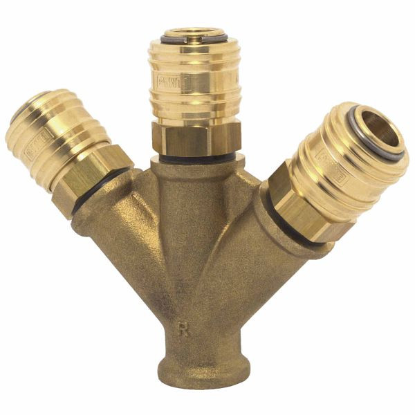 ELMAG Distributeur 3 voies, FI 3/8', laiton, 42342
