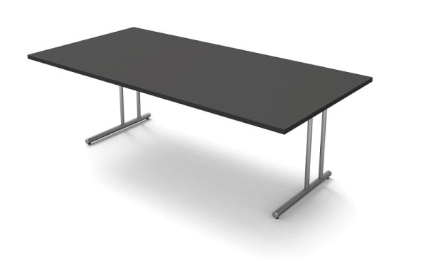 Bureau Kerkmann extra large, avec pied en C, Start up, L 2000 mm x P 1000 mm x H 750 mm, couleur : anthracite, 11435213