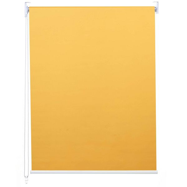 Store à enrouleur Mendler HWC-D52, store de fenêtre à tirage latéral, protection solaire 110x160cm occultant opaque, jaune, 63360