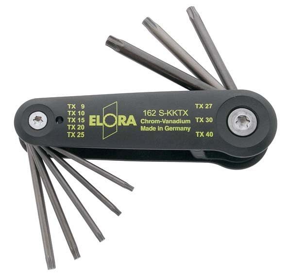 Jeu de tournevis cruciformes ELORA TORX®, 8 pièces 9-40 mm, 162S-KKTX, 0162500105100