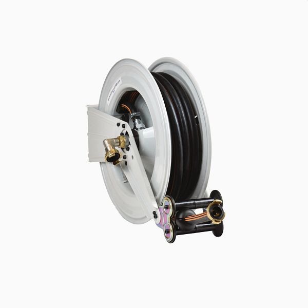 Enrouleur de tuyau Ebinger OSM 410, air comprimé, tuyau de 18 m, boîtier en acier peint, 1.410.106