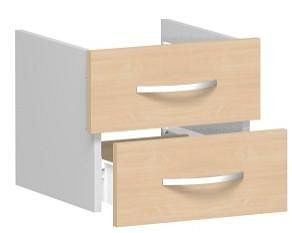 Insert de tiroir geramöbel pour largeur d'armoire 400 mm, pour 2e, 3e ou 4e hauteur de dossier, non verrouillable, 1 hauteur de dossier, hêtre, S-341700-B