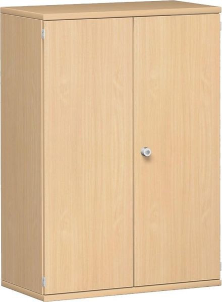 geramöbel armoire à portes battantes 2 étagères décoratives, verrouillable, 800x425x1152, hêtre/hêtre, N-10D308-BB