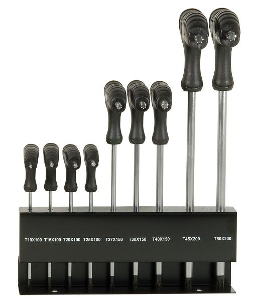 Jeu de tournevis coudés SW-Stahl, profil en T, T10-T50, 9 pièces, 31660L