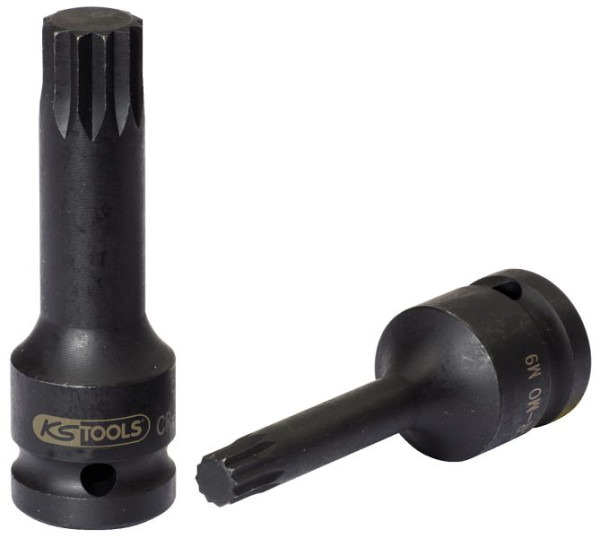 KS Tools Douille à chocs 1/2", multi-dents, longue, M4, 911.0945