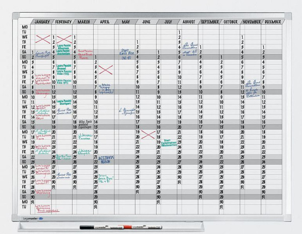 Agenda annuel Legamaster PROFESSIONAL 365 jours 90x120cm, 7-400000