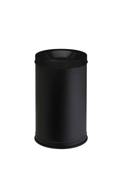 Orgavente GRISU, Poubelle de sécurité en acier revêtu par poudre Couleur noire, H x Ø 770x463 mm, 120L, 770041