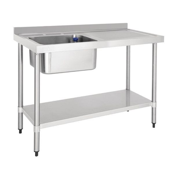 Égouttoir en acier inoxydable pour évier simple Vogue droit 1200mm, DY823