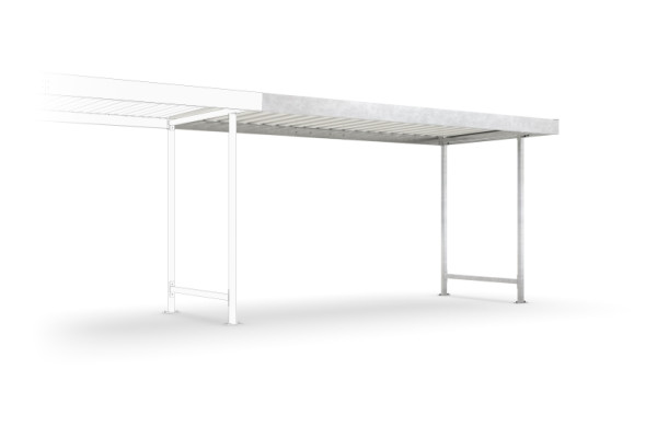 Toiture WSM Leipzig L15 galvanisée en kit, 102000133