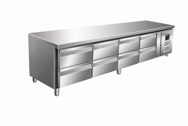 Table réfrigérante sous plan Saro, 4x2 tiroirs UGN 4180 TN, 323-3127