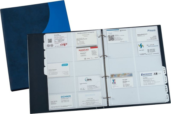 Livre de cartes de visite Eichner DIN A 4, bleu, 9218-02011