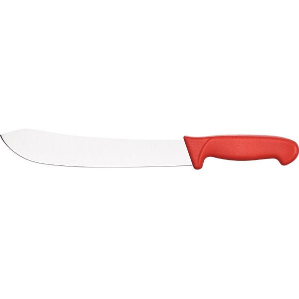 Couteau bloc Stalgast Premium, HACCP, manche rouge, lame inox 25 cm, MS2611250