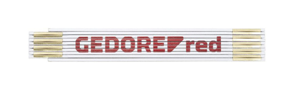 Mètre pliant en bois rouge GEDORE, longueur 2m, hêtre classe III, 3301426