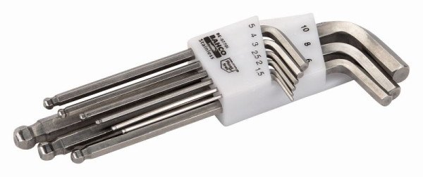 Jeu de clés coudées Bahco, acier inoxydable, 9 pièces, 1,5-10 mm, BE-9770I