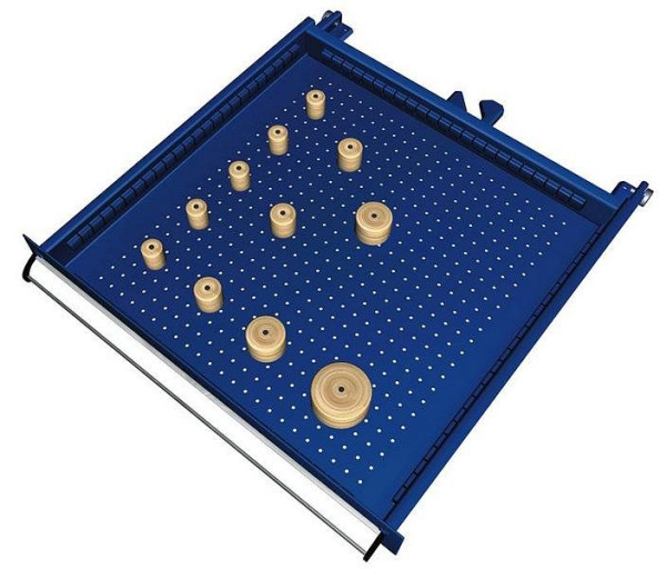 Kit de matériel de séparation KLW pour hauteurs de compartiments de tiroirs 50 à 400 mm dans l'armoire SEA, taille de l'armoire 572 x 605 mm L x P, SEA-B09-030