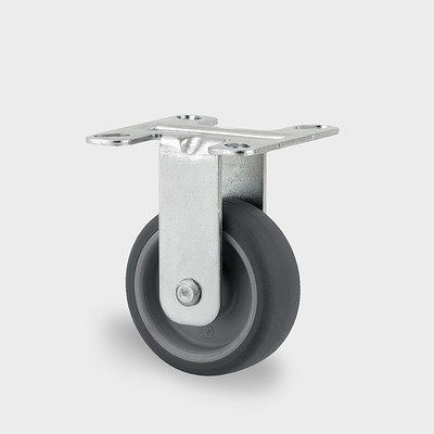 Roulette fixe TENTE-ROLLEN, roue Ø 50 mm, capacité de charge 40 kg, hauteur totale 69 mm, 2478PJI050P41