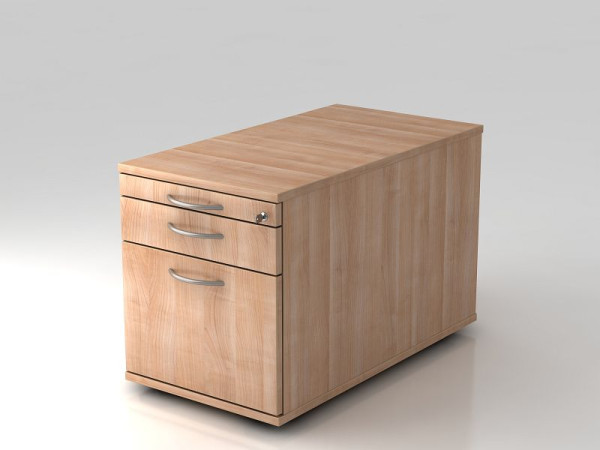 Conteneur roulant Hammerbacher 80cm, 1 tiroir, 1 HR, serrure BM noyer, 42,8x51,2x80 cm, 1/2/6 HE, VTC20/N/N/BM