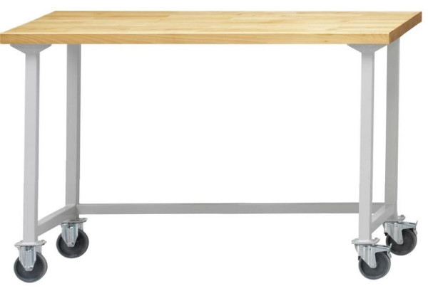 Table de travail ANKE; mobile; 1500 x 800 mm; RAL 7035